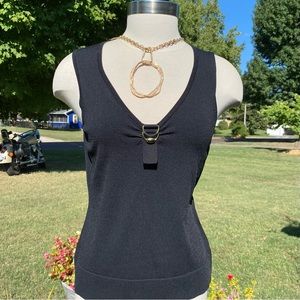Cable & Guage Black Sleeveless Top